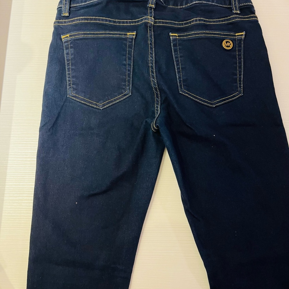 Michael kors high rise slim fit dark blue jeans